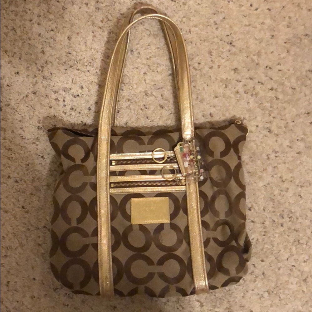 Coach gold purse